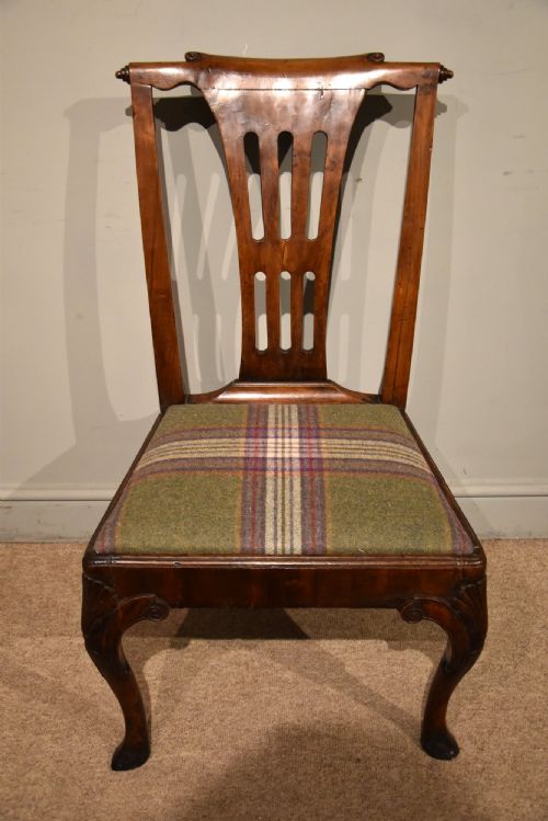 PAIR 18TH CENTURY WALNUT SIDE CHAIRS - ADDITIONAL PHOTO 3