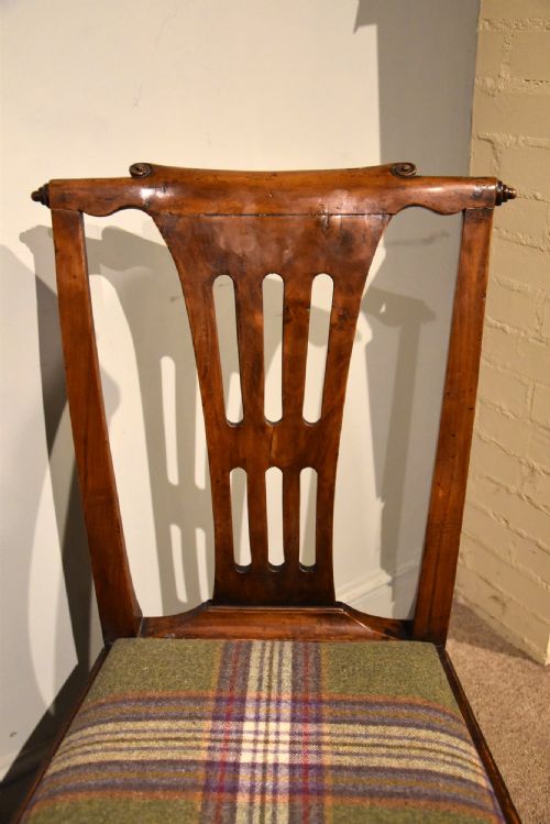 PAIR 18TH CENTURY WALNUT SIDE CHAIRS - ADDITIONAL PHOTO 4