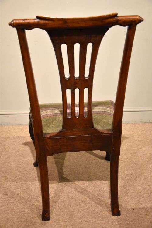 PAIR 18TH CENTURY WALNUT SIDE CHAIRS - ADDITIONAL PHOTO 6