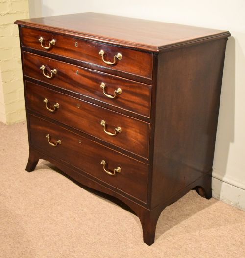 SMALL GEORGE III HEPPLEWHITE DESIGN CHEST OF DRAWERS - ADDITIONAL PHOTO 4
