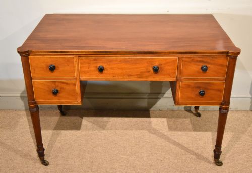 regency mahogany boxwood dressing table - CATEGORY: ANTIQUE DRESSING TABLES - DATED REGENCY