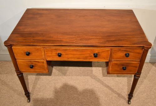 REGENCY MAHOGANY BOXWOOD DRESSING TABLE - ADDITIONAL PHOTO 4