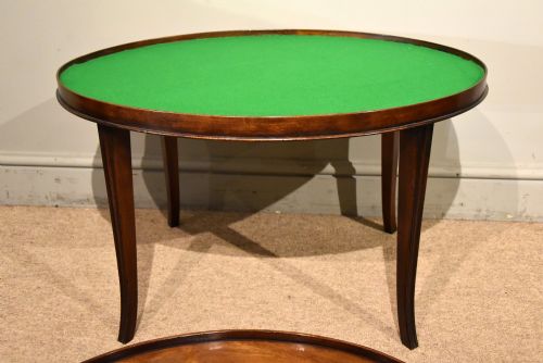 GEORGE III MAHOGANY OVAL TRAY ON STAND - ADDITIONAL PHOTO 7