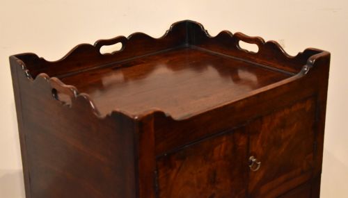 PAIR GEORGE III MAHOGANY BEDSIDE COMMODES - ADDITIONAL PHOTO 7