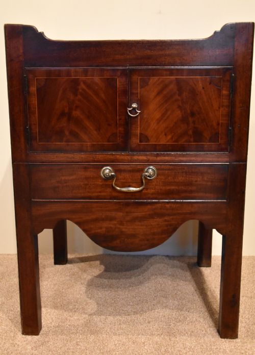 PAIR GEORGE III MAHOGANY BEDSIDE COMMODES - ADDITIONAL PHOTO 8