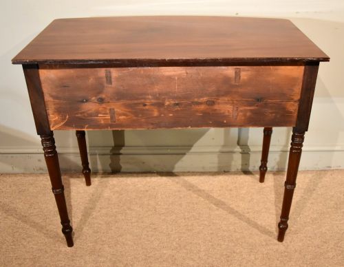 REGENCY MAHOGANY BOWFRONT DRESSINGWRITING TABLE - ADDITIONAL PHOTO 9