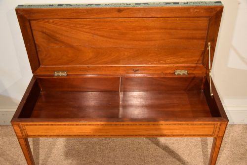 LATE 19TH CENTURY SATINWOOD DUET STOOL - ADDITIONAL PHOTO 2