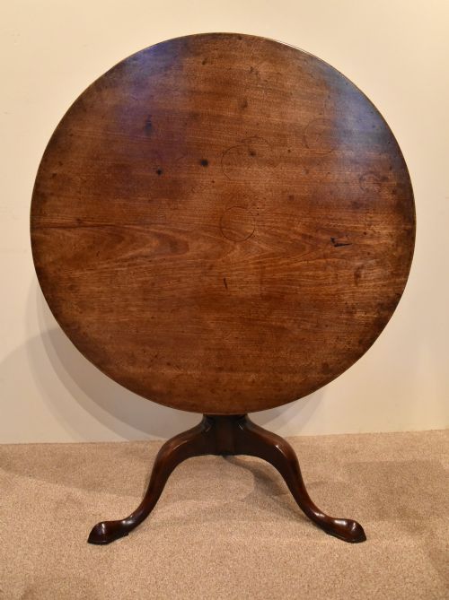 GEORGE III MAHOGANY TILT TOP TRIPOD SUPPER TABLE - ADDITIONAL PHOTO 4