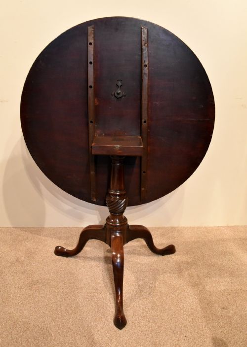 GEORGE III MAHOGANY TILT TOP TRIPOD SUPPER TABLE - ADDITIONAL PHOTO 5