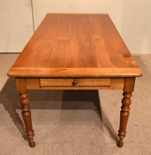 19TH CENTURY FRENCH CHERRY WOOD FARMHOUSE TABLE - ADDITIONAL PHOTO 1