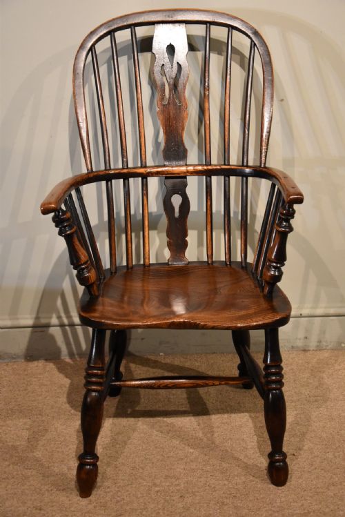 19TH CENTURY ASH AND ELM WINDSOR ARMCHAIR - ADDITIONAL PHOTO 1