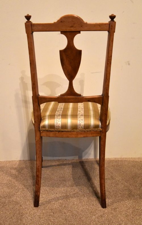 PAIR OF EDWARDIAN SATINWOOD SIDE CHAIRS - ADDITIONAL PHOTO 6