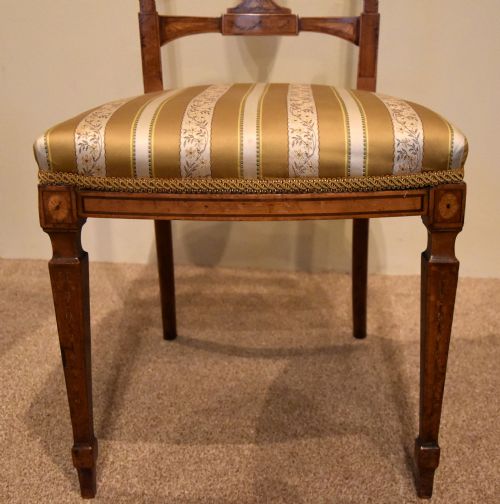 PAIR OF EDWARDIAN SATINWOOD SIDE CHAIRS - ADDITIONAL PHOTO 8