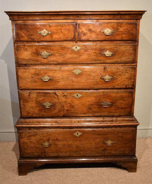 early 18th century walnut chest on stand - CATEGORY: ANTIQUE CHEST OF DRAWERS - DATED 18TH CENTURY