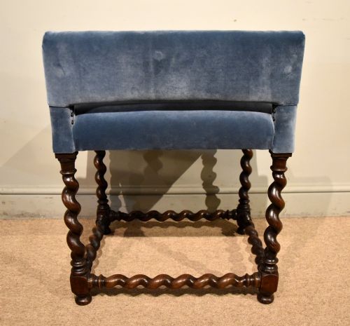 CHARLES II WALNUT BACK STOOL - ADDITIONAL PHOTO 5