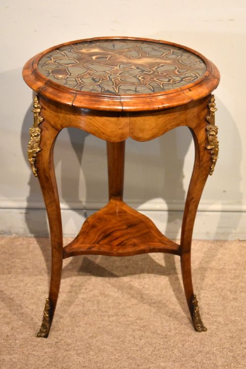19th century french walnut occasional specimen table - CATEGORY: ANTIQUE TABLES - DATED 19TH CENTURY