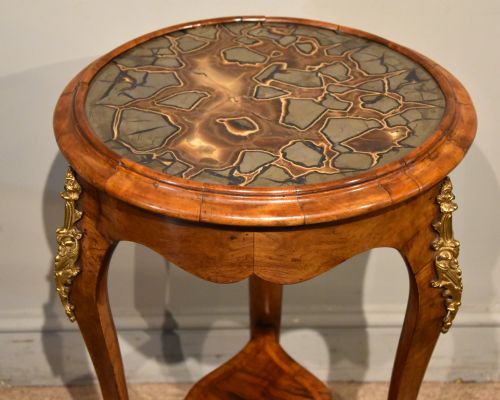 19TH CENTURY FRENCH WALNUT OCCASIONAL SPECIMEN TABLE - ADDITIONAL PHOTO 4