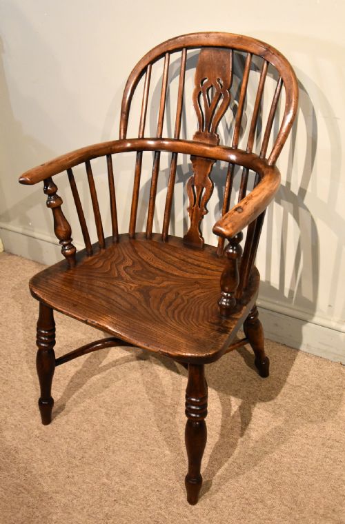 19TH CENTURY YEW WOOD WINDSOR ARMCHAIR - ADDITIONAL PHOTO 1