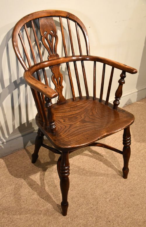 19TH CENTURY YEW WOOD WINDSOR ARMCHAIR - ADDITIONAL PHOTO 2