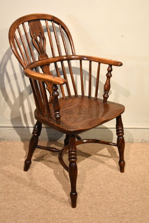 19TH CENTURY YEW WOOD WINDSOR ARMCHAIR - ADDITIONAL PHOTO 5