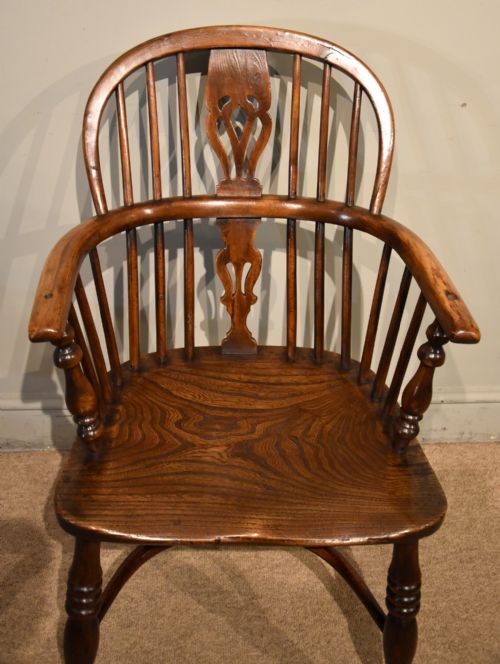 19TH CENTURY YEW WOOD WINDSOR ARMCHAIR - ADDITIONAL PHOTO 6
