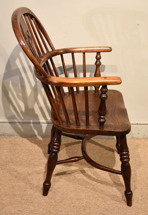 19TH CENTURY YEW WOOD WINDSOR ARMCHAIR - ADDITIONAL PHOTO 7