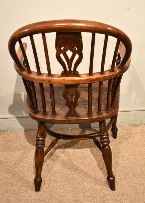 19TH CENTURY YEW WOOD WINDSOR ARMCHAIR - ADDITIONAL PHOTO 8