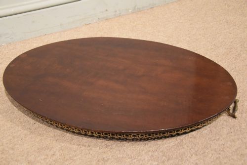 19TH CENTURY MAHOGANY DECORATED TRAY - ADDITIONAL PHOTO 5