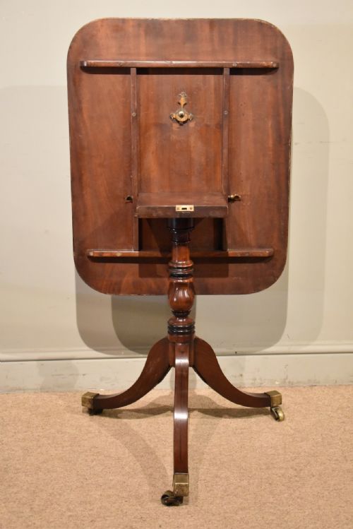 REGENCY MAHOGANY TILTTOP LAMP OCCASIONAL TABLE - ADDITIONAL PHOTO 3