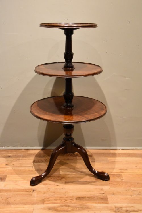 GEORGE III MAHOGANY TRIPOD DUMBWAITER - ADDITIONAL PHOTO 1