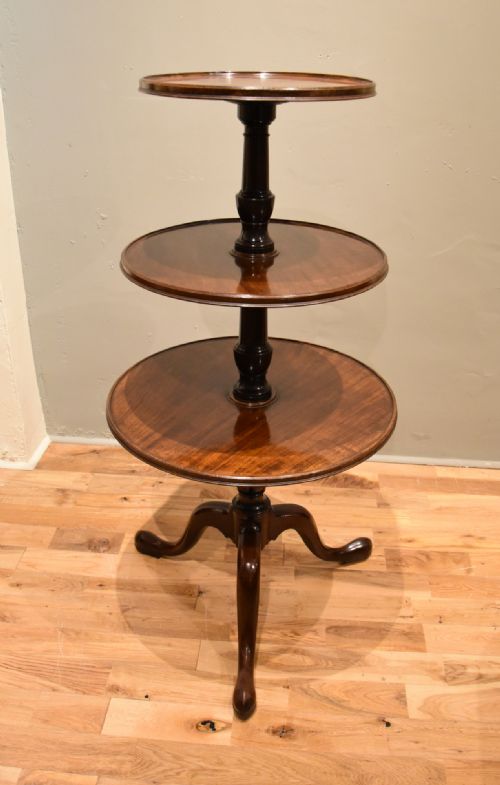 GEORGE III MAHOGANY TRIPOD DUMBWAITER - ADDITIONAL PHOTO 6