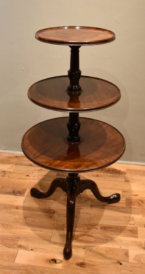 GEORGE III MAHOGANY TRIPOD DUMBWAITER - ADDITIONAL PHOTO 7