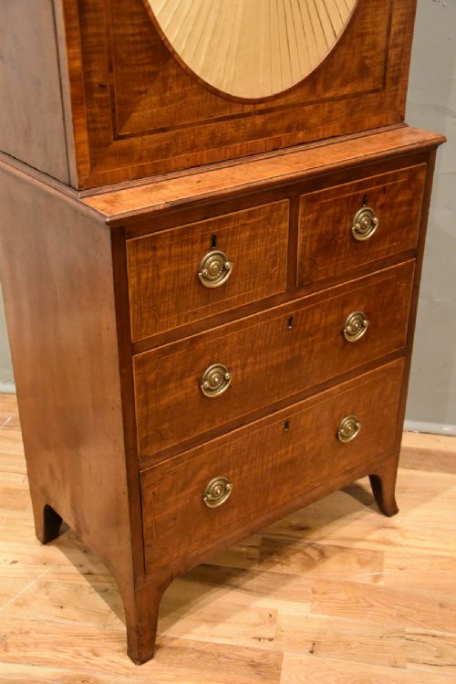 GEORGE III SHERATON PERIOD MAHOGANY COLLECTOR'S CABINET - ADDITIONAL PHOTO 8