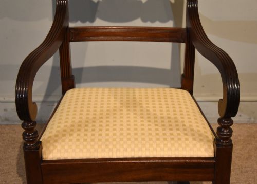 LATE REGENCY MAHOGANY ROCKING CHAIR - ADDITIONAL PHOTO 4