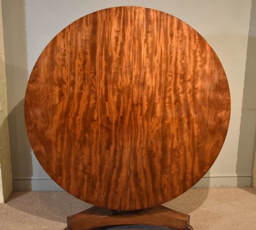 LARGE WILLIAM IV MAHOGANY CIRCULAR BREAKFAST TABLE - ADDITIONAL PHOTO 1