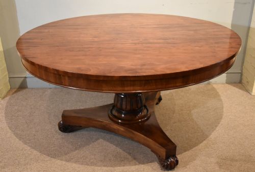 LARGE WILLIAM IV MAHOGANY CIRCULAR BREAKFAST TABLE - ADDITIONAL PHOTO 3