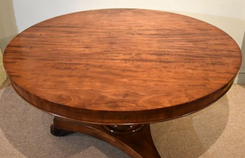 LARGE WILLIAM IV MAHOGANY CIRCULAR BREAKFAST TABLE - ADDITIONAL PHOTO 4