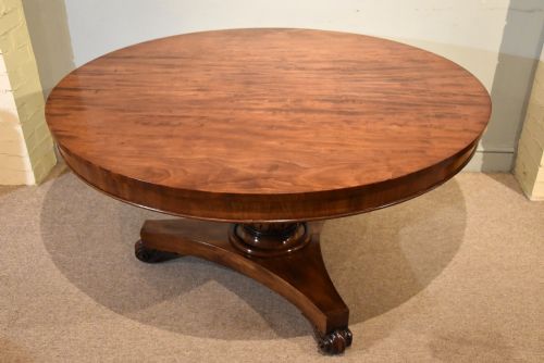 LARGE WILLIAM IV MAHOGANY CIRCULAR BREAKFAST TABLE - ADDITIONAL PHOTO 5