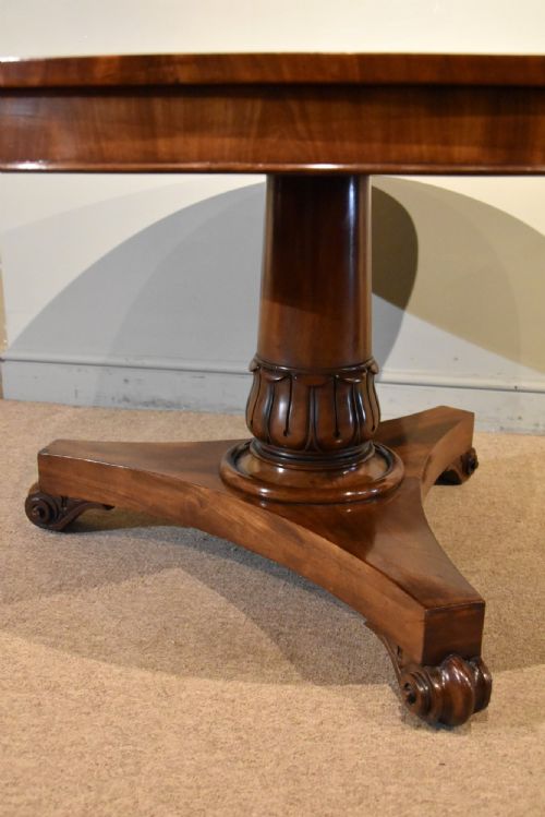 LARGE WILLIAM IV MAHOGANY CIRCULAR BREAKFAST TABLE - ADDITIONAL PHOTO 6