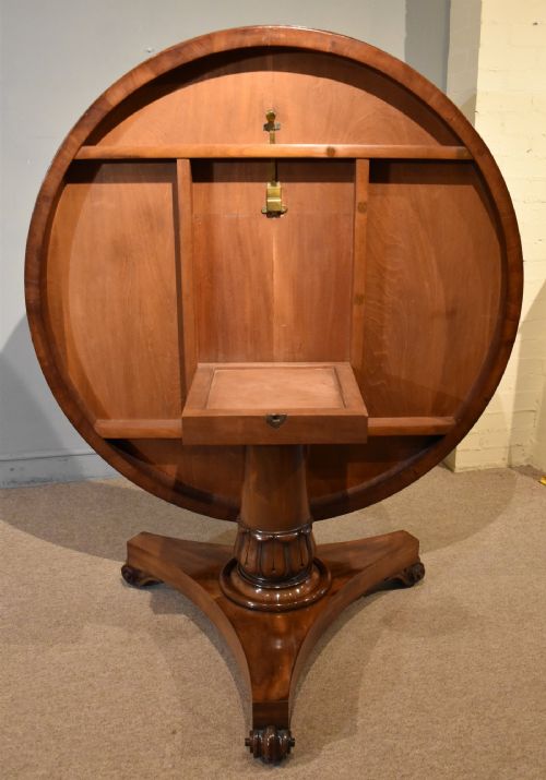 LARGE WILLIAM IV MAHOGANY CIRCULAR BREAKFAST TABLE - ADDITIONAL PHOTO 9