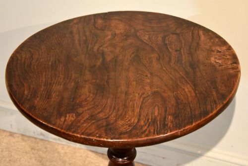 GEORGE III ELM TRIPOD WINE LAMP TABLE - ADDITIONAL PHOTO 2
