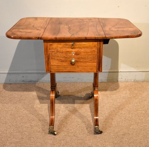 REGENCY PERIOD ROSEWOOD WORK TABLE - ADDITIONAL PHOTO 1