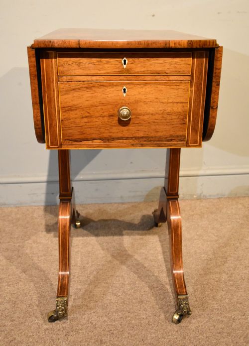 REGENCY PERIOD ROSEWOOD WORK TABLE - ADDITIONAL PHOTO 7