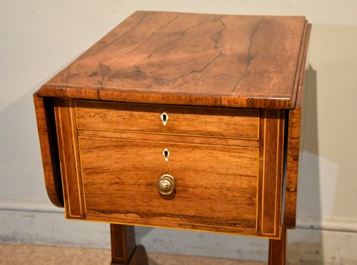 REGENCY PERIOD ROSEWOOD WORK TABLE - ADDITIONAL PHOTO 9