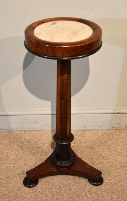 william iv mahogany and marble pedestal tripod table - CATEGORY: ANTIQUE FURNITURE - DATED 19TH CENTURY