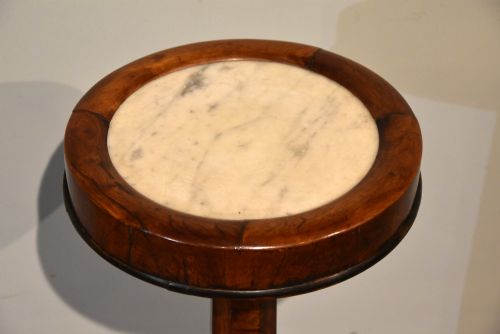 WILLIAM IV MAHOGANY AND MARBLE PEDESTAL TRIPOD TABLE - ADDITIONAL PHOTO 1