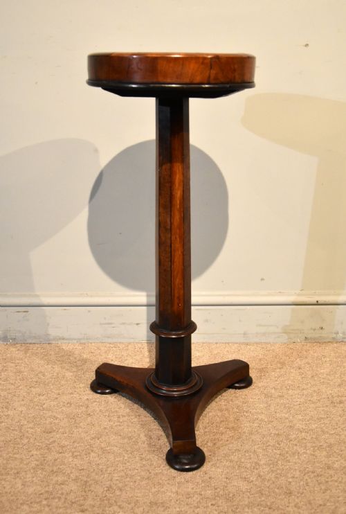WILLIAM IV MAHOGANY AND MARBLE PEDESTAL TRIPOD TABLE - ADDITIONAL PHOTO 3