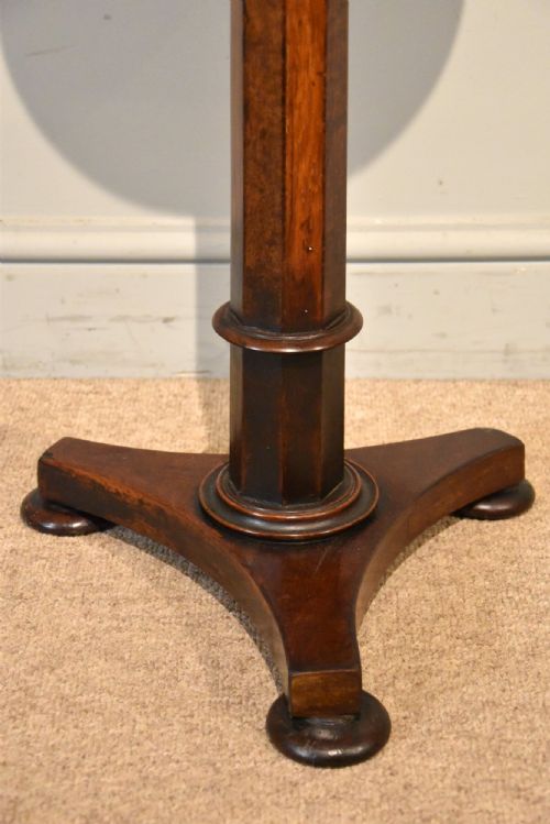 WILLIAM IV MAHOGANY AND MARBLE PEDESTAL TRIPOD TABLE - ADDITIONAL PHOTO 4