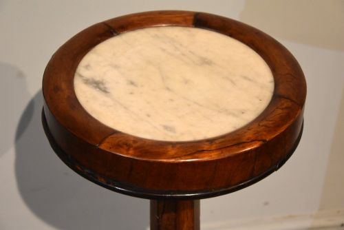 WILLIAM IV MAHOGANY AND MARBLE PEDESTAL TRIPOD TABLE - ADDITIONAL PHOTO 5