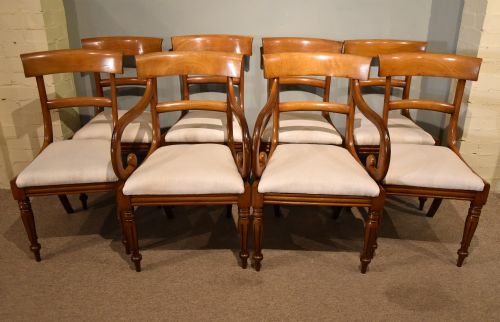 set of eight william iv mahogany dining chairs - CATEGORY: ANTIQUE CHAIRS - DATED 19TH CENTURY